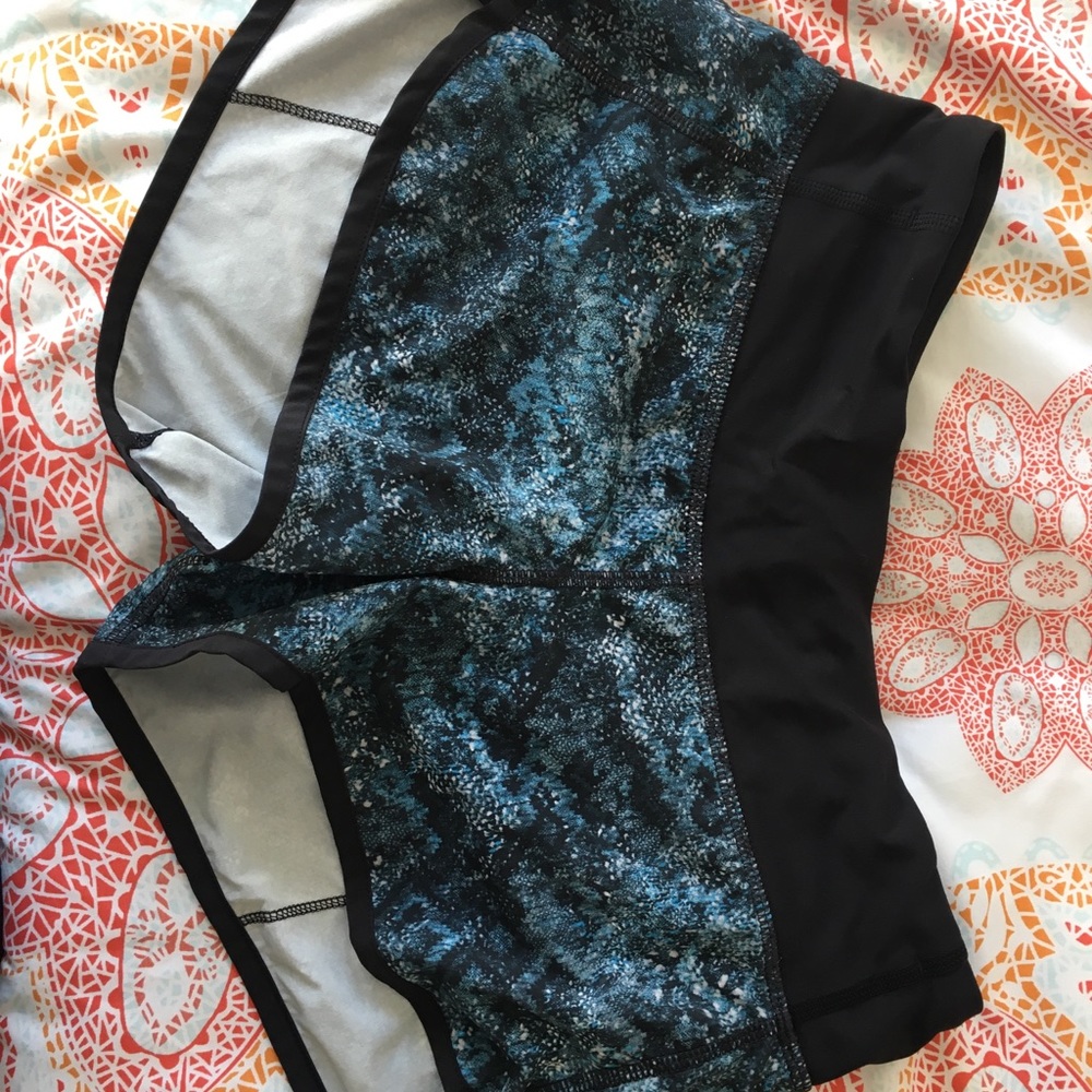 Blue lululemon speed shorts